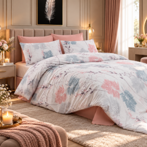 KOMPLET POŚCIEL FLANELOWA KOŁDRA 220×200 PODUSZKA 2X70X80 DELUXE MILANO73 FLANELA BAWEŁNIANA PRODUCENT