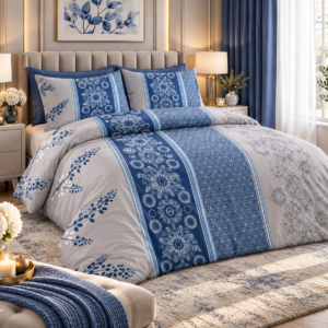 KOMPLET POŚCIEL FLANELOWA KOŁDRA 220×200 PODUSZKA 2X70X80 1445 FLANELA BAWEŁNIANA PRODUCENT