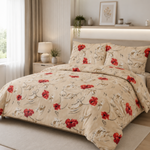 KOMPLET POŚCIELI Z FLANELI KOŁDRA 220×200 2X PODUSZKA 70X80 MAKI BAWEŁNIANA PRODUCENT