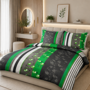 KOMPLET POŚCIELI Z KORY KOŁDRA 160×200 2X PODUSZKA 70X80 R348-23B GUZIK KORA BAWEŁNIANA PRODUCENT