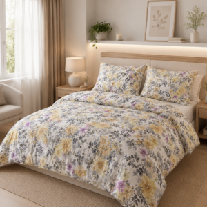 KOMPLET POŚCIELI Z KORY KOŁDRA 180×200 PODUSZKA 2X 70X80 1317 GUZIK KORA BAWEŁNIANA PRODUCENT