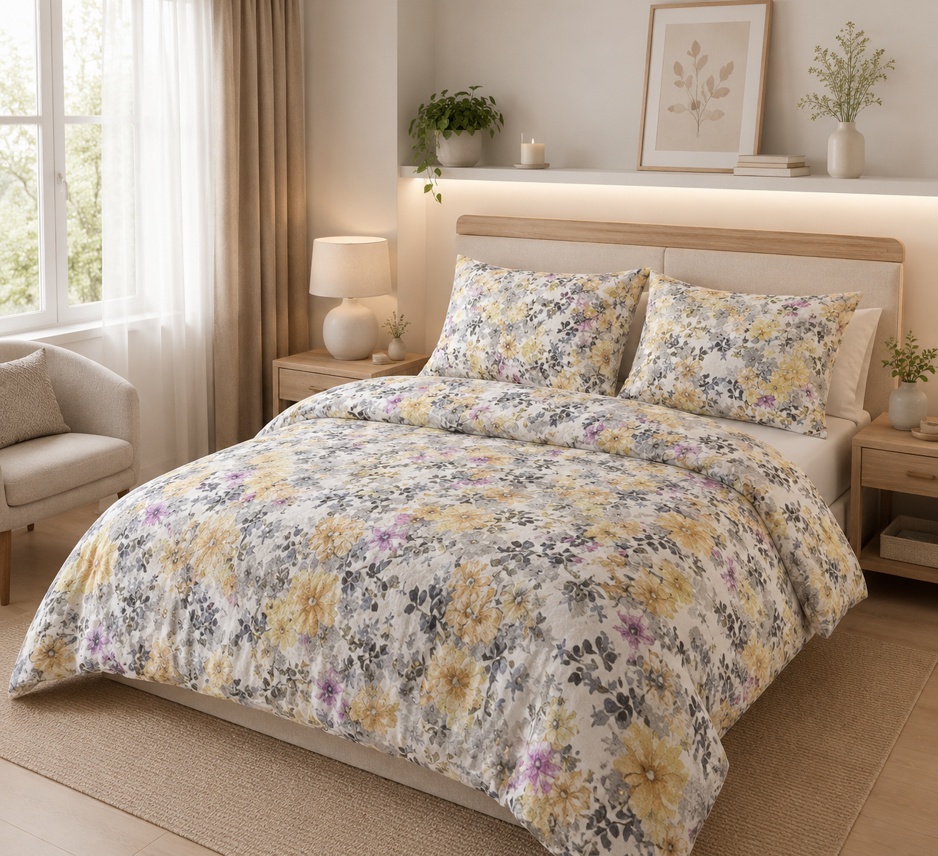 KOMPLET POŚCIELI Z KORY KOŁDRA 180×200 PODUSZKA 2X 70X80 1317 GUZIK KORA BAWEŁNIANA PRODUCENT