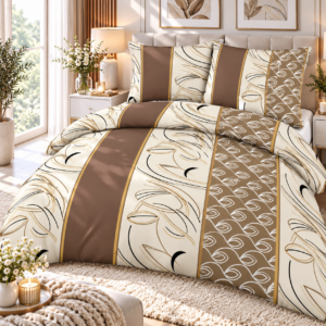 KOMPLET POŚCIELI Z KORY KOŁDRA 220×200 PODUSZKA 2X 70X80 KORA BAWEŁNIANA 1204 PRODUCENT