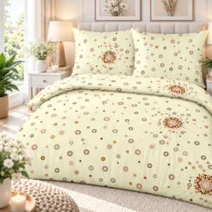 KOMPLET POŚCIELI Z KORY KOŁDRA 220×200 PODUSZKA 2X 70X80 KORA BAWEŁNIANA RS 009-3 PRODUCENT