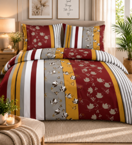 KOMPLET POŚCIELI Z SATYNY BAWEŁNIANEJ 220X200 + 2X PODUSZKA 70X80 SATYNA R 348-1 PRODUCENT