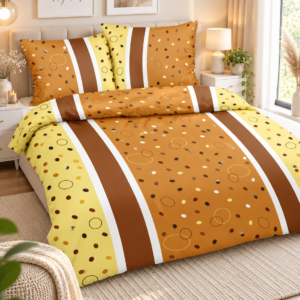 KOMPLET POŚCIELI Z SATYNY BAWEŁNIANEJ 220X200 +2X PODUSZKA 70X80 SATYNA R 303-5 POŚCIEL