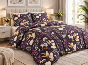 POŚCIEL BAWEŁNIANA DELUX 160x200 + POSZEWKA 70x80 NA ZAMEK NOCNY OGRÓD 100% BAWEŁNA PRODUCENT