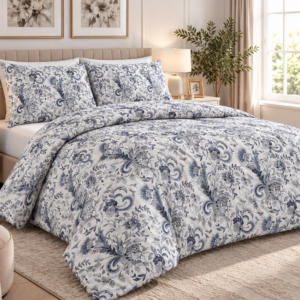POŚCIEL BAWEŁNIANA DELUX 160x200 + POSZEWKA 70x80 NA ZAMEK SREBRNY ORNAMENT 100% BAWEŁNA PRODUCENT