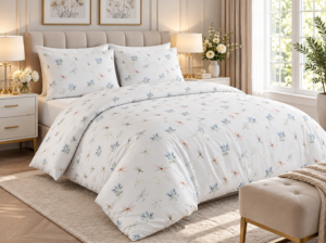 POŚCIEL BAWEŁNIANA DELUX 160x200 + POSZEWKA 70x80 NA ZAMEK WAŻKI NA BIELI 100% BAWEŁNA PRODUCENT
