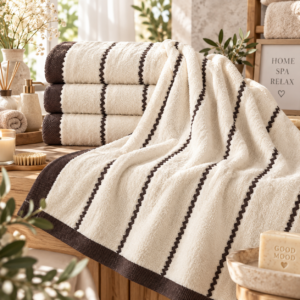 RĘCZNIK KĄPIELOWY 70x140 550g/m2 FROTTE ECRU 100% BAWEŁNA