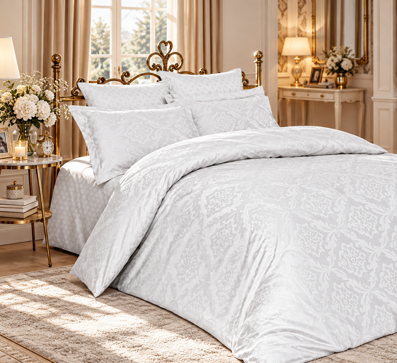 POŚCIEL ŻAKARDOWA LUXURY Renée3 160x200 POSZEWKI 2x70/80 BAWEŁNA 100% PRODUCENT