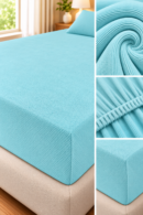 PRZEŚCIERADŁO FROTTE Z GUMKĄ (NA GUMKĘ) 120x200 SELEDYNOWE PRODUCENT