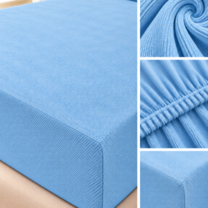 PRZEŚCIERADŁO FROTTE Z GUMKĄ (NA GUMKĘ) 140x200 BŁĘKIT PRODUCENT