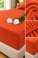 PRZEŚCIERADŁO FROTTE Z GUMKĄ (NA GUMKĘ) 90x200 ORANGE PRODUCENT